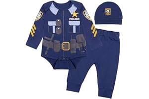 Paddy Field Baby Girls Boys Police Costume Bodysuit