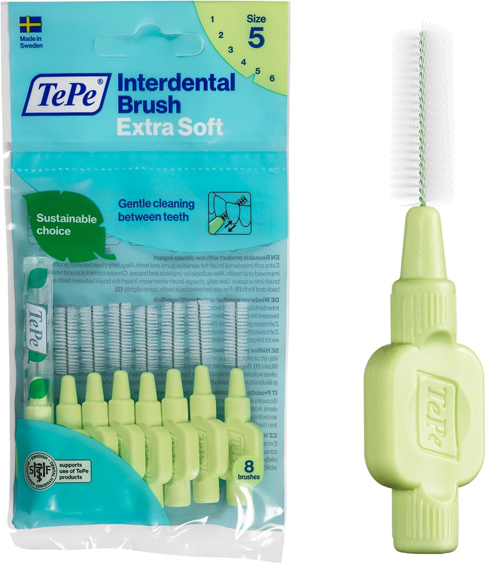 TePe Interdental Brush Extra Soft Green ISO 5 0.8mm 8pcs