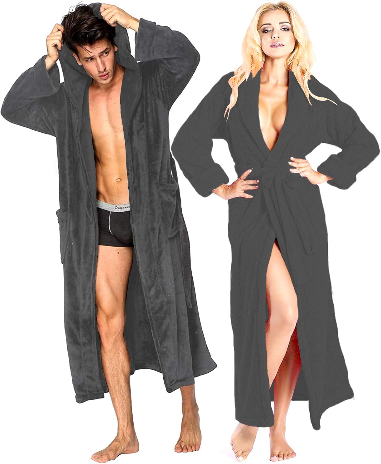 amazon ladies towelling dressing gowns