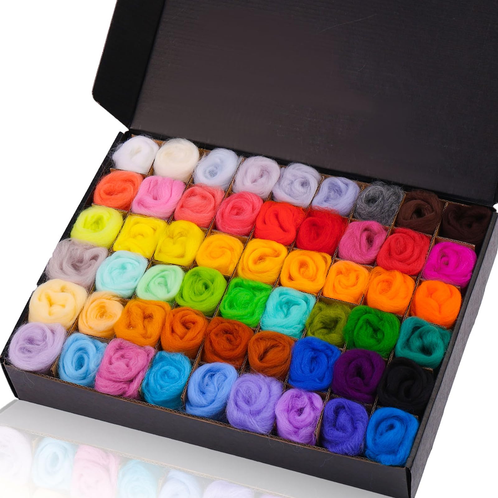 Namner 270g Wool Roving Needle Felting Kit (54 Colours) - All-in-One Starter Supplies for DIY Crafts, Beginner-Friendly Wool Art Set