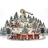 CawrdWhish Christmas Train Greeting Card Pop Up,Christmas for Father Brother Sister Women Wife Mom Monther Sister Aunt Grandmother, Notecard & Envelope