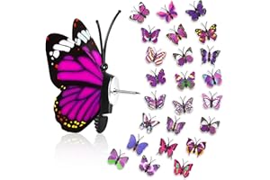 GOOLADA 36Packs Purple Butterfly Push Pins for Bulletin Board Thumb Tacks for Cork Board Decorative Push Pins Cute Thumb Tacks Push Pins for Walls Office Home Decor Hanging Accessories Random Pattern