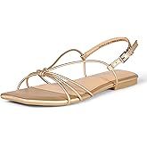 Amazon Essentials Women's Strappy Flat Sandals