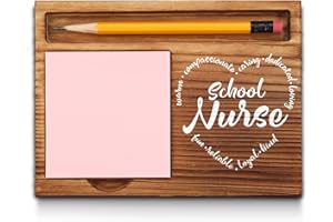 AKEKE School Nurse Gifts, School Nurse Appreciation Gifts, Thank You School Nurse Gifts, School Nurse Office Decor, School Nurse Desk Self-Stick Note Pad Holders GSH7