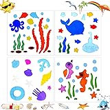 Summer Window Gel Clings for Glass Windows Decor for Kids,Summer Jelly Stickers Decorations for Vehicles and Refrigerator,Hol
