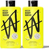 W By Jake Paul Body Wash for Men, Odor Fighting, Deep Cleaning Shower Gel, Hydrating Mens Bodywash, Original Scent, 2 Pack, 18 fl oz