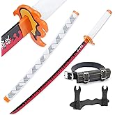 Cold Blade Demon Katana - 41 Inch Anime Replica with Belt and Stand - Durable Sword Perfect for Cosplay - Nichirin Sword with Authentic Design