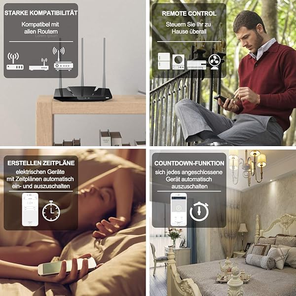 LoraTap Interruptor Wifi Alexa Interruptor Temporizador Rel Inteligente 10A 2500W para Luces Control de Aplicacin Smart Life Control de Voz con Alexa y Google Home Funciona con IFTTT