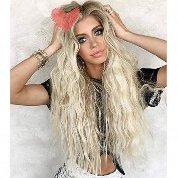 Amazon Com Wig Women S Long Curly Hair Gradient Golden Humen