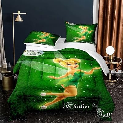 Impressive tinkerbell bedding set Buy Tinker Bell Green Bedding Comforter Set Quilt For Kids Boys Girls Toddlers Teens Tinkerbell Fairy Princess Bedspread Twin Bed Online In Taiwan B097mpp7cj