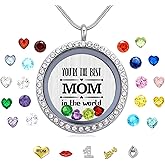 Veeshy Best Mom Mother Gift, Floating Charms Locket for Women