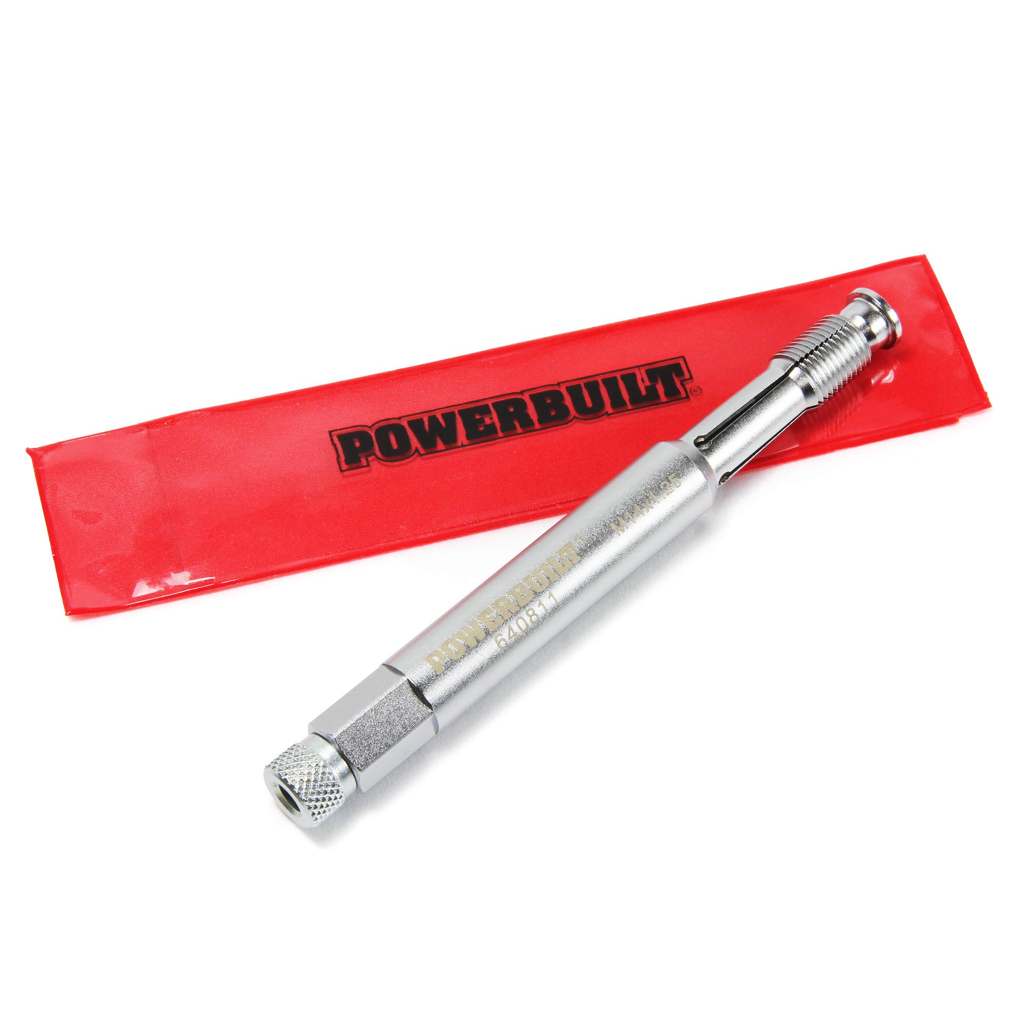 Photo 1 of Powerbuilt 14mm Back Tap Spark Plug Thread Repair Tool, Straightening Tool, Motorcycle Spark Plugs, Repairs Damaged Threads, Collapsible Design - 640811