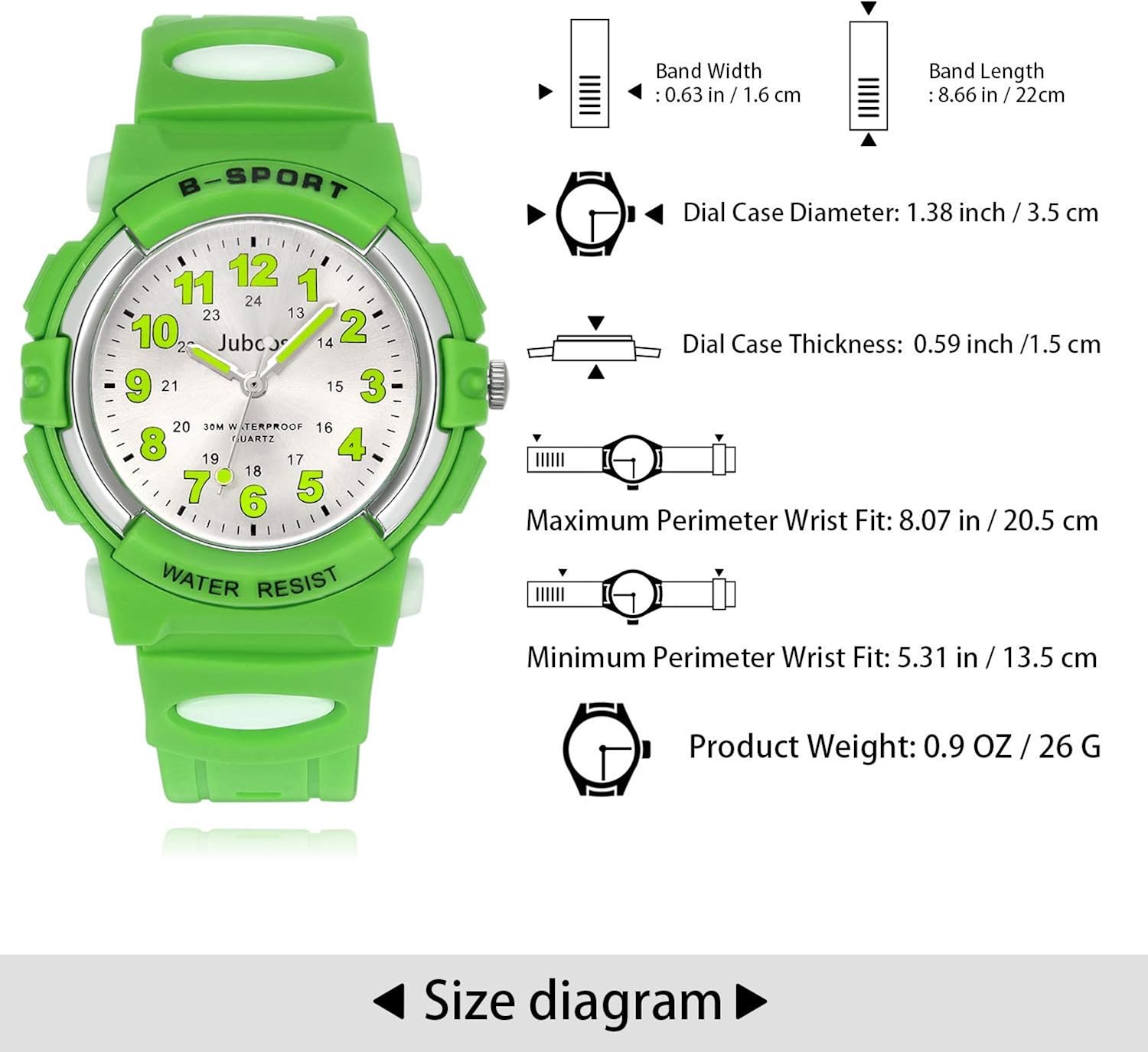 Relojes Niños, Reloj de Pulsera para Niños y Niñas Impermeable Reloj Deportivo de Cuarzo