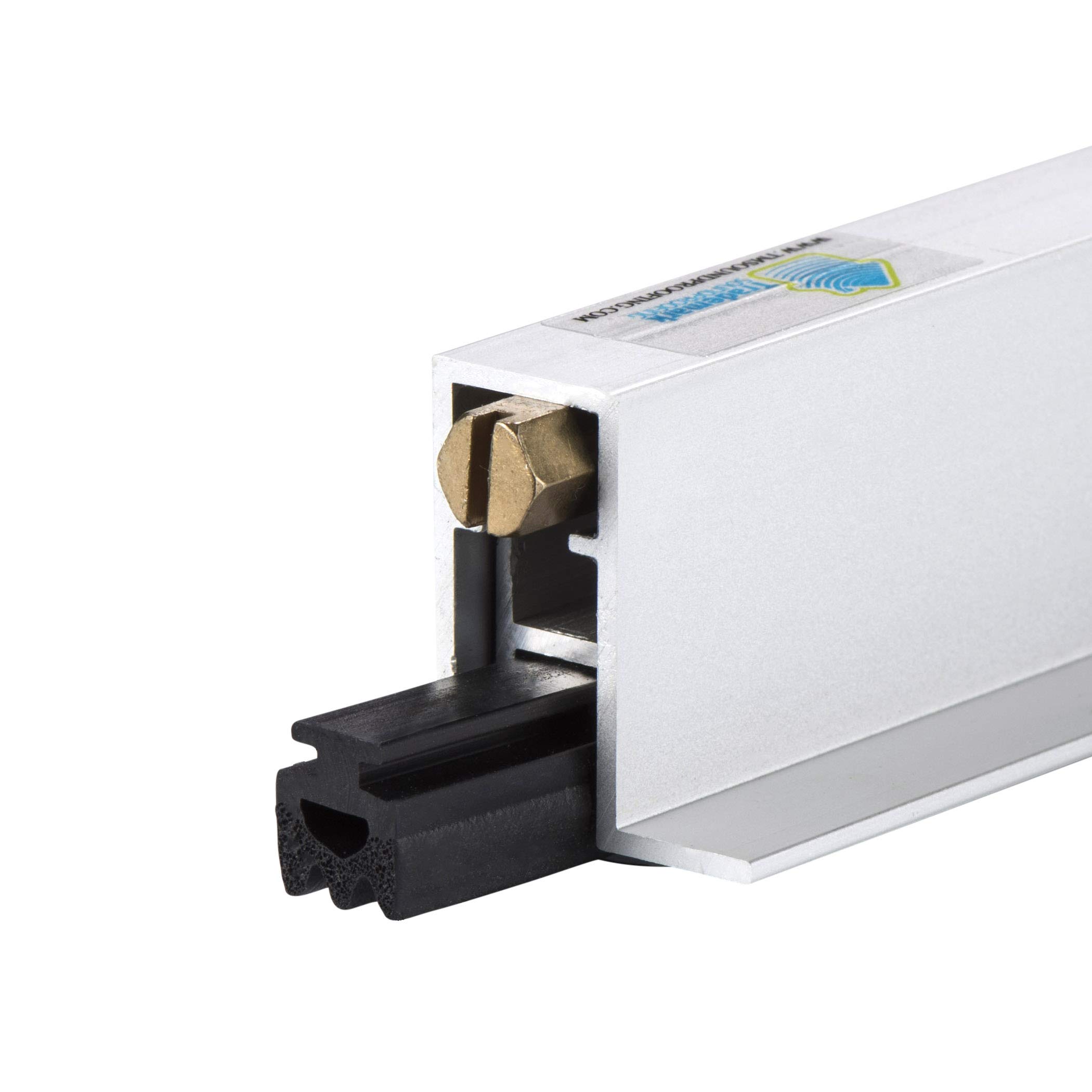 Photo 1 of Automatic Door Seal - Exterior Door Seal Bottom Strip Sweep - Premium Soundproofing and Draft Stopper Solution - Narrow Profile - 36" Inches Cutable to Up to 30" Inches.
