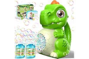 ZERHUNT Automatic Bubble Machine Dinosaur Toys: T-Rex Bubbles Gun for Kids & Toddlers - Outdoor Party Play Bubble Toy - Idea Gift for Easter, Birthday, Christmas