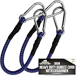SOL 2 Pack 30cm Bungee Cord with Carabiner Clips Camping Luggage Tarp view 1