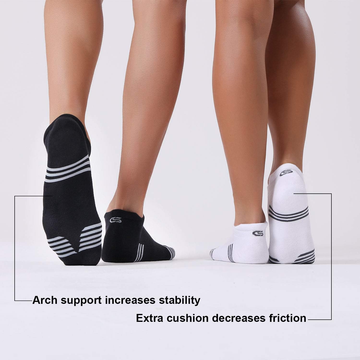 CelerSport Ankle Running Socks for Men and Women Low Cut Athletic Sports Socks(6 Pairs) at  Women’s Clothing store