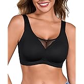 GLNEGE Womens Seamless Jelly Bra Comfortable Push Up No Underwire Supportive Bras Full Coverage Soft Everyday Bra