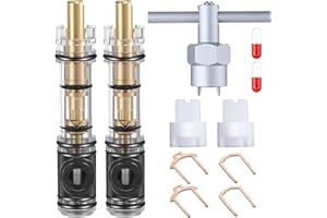 Hohean 2 Pcs Dual Seal Cartridge Replacement Compatible with Moen 1225/1225B, 1 Pc Cartridge Puller Replacement for 104421, One Handle Kitchen and Bathroom Faucet Cartridge Replacement Kit for Shower