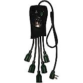 Go Green Power GG-5OCT GoGreen Power 5 Outlet Surge Protector, Black (GG-5OCT)