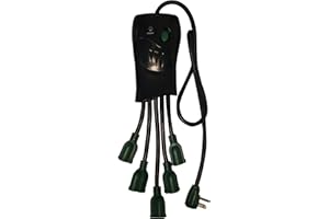 GO GREEN POWER INC. Go Green Power GG-5OCT GoGreen Power 5 Outlet Surge Protector, Black (GG-5OCT)
