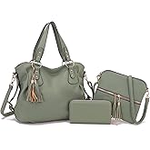 Qiyuer Purses And Wallets Set For Women Tote Handbags Large Hobo Bag Purse With Wallet 3PCS | Large, Purse With Wallet, 3PCS