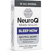 LifeSeasons NeuroQ Sleep Now - Natural Sleep Support Supplement - Maintain Healthy Sleep Cycles & Brain Function - Melatonin & L-Theanine - Non-Habit Forming - 30 Mint Oral Strips