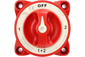 WODHMIEY Power Isolator Switch, 350A Battery Disconnect Switch 4 Gear Position Off Isolation Switch for Marine Boat Yacht RV,