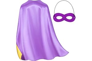 BOSVIN Double-Sided Superhero Capes and Masks for Kids - Perfect for Christmas, Halloween, Cosplay, and Parties