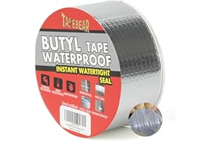 TAPEBEAR Butyl Tape Waterproof Sealing Tape 2inch x16feet, Upgraded Aluminum Foil Tape Heavy Duty for RV Repair, Awning, Window, Glass & EDPM Roof Leak Patching, Boat and Pipe Sealing, Silver