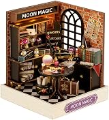 CUTEROOM Moon Magic DIY Miniature House Kit with Furniture and LED