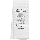 TNUW Christian Themed Kitchen Towels 16×24,Bible Verse Scripture Numbers 6:24-26 Soft and Absorbent Kitchen Tea Towel Dish Towels Hand Towels,Christian Gifts for Women Faith Men Faith
