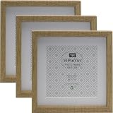 YiPinYin 8x8 Inch Square Photo Frame Set of 3 20x20cm Acid Free Mount