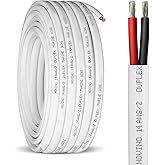 14 Gauge Marine Wire,14 AWG 30ft Duplex Marine Grade Wire,14/2 Gauge Cable | Tinned Copper Oxygen-Free Waterproof Corrosion Resistant Flexible Electrical Cable for Boat/Automotive/RV/Solar/LED Strips