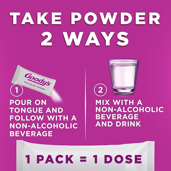 GOODY’S EXTRA STRENGTH HEADACHE POWDER, MIXED FRUIT BLAST FLAVOR DISSOLVE PACKS, 24 INDIVIDUAL PACKETS (2 PACK)
