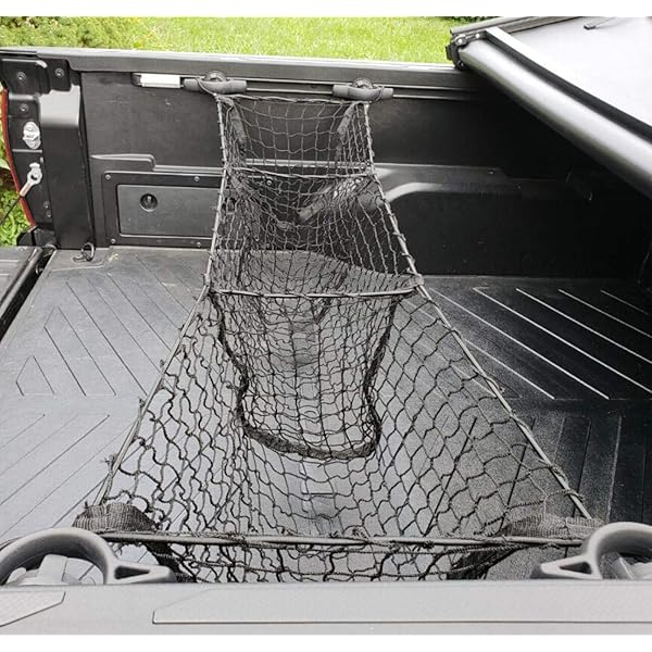 Three Pocket Mesh Storage Net Fit Gmc Sierra Acadia Pickup Chevy Malibu Equinox Tahoe Colorado Sequoia Accessories Snblo Cargo Net Trunk Net For Back Of Truck Cargo Organizer