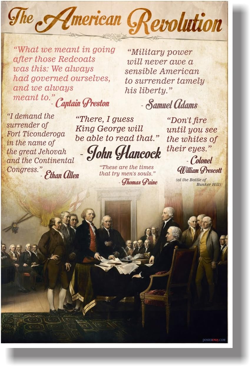 PosterEnvyQuotes Of The American Revolution - NEW Social Studies POSTER