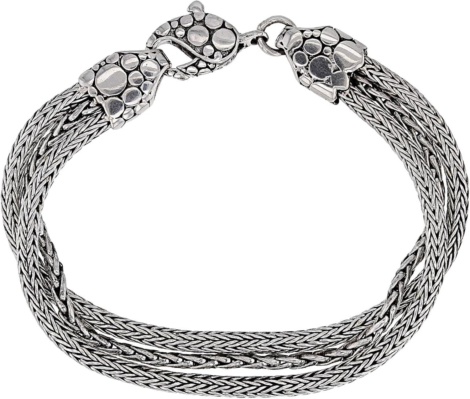 JTV Sterling Silver Twisted MultiStrand Bracelet Jewelry