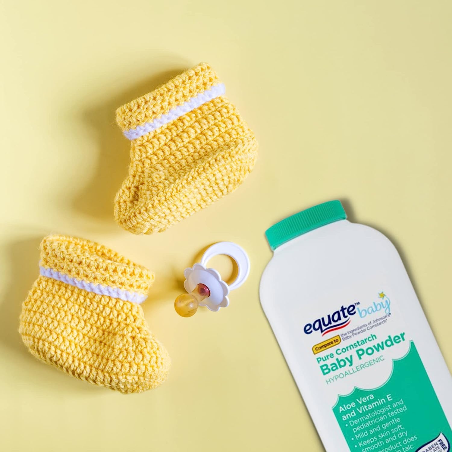 Pure Cornstarch Baby Powder Aloe and Vitamin E (22 oz - 2 Pack)