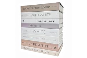 8 Pack Decorative Books, Ediactcyl Decoration Faux Books for Hardcover Home Decor | Fake Book Stacks Display for Bookshelf Room Decor (M25)