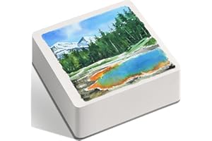 FLUNBRATO Watercolor Paper Pads,4.7 x 4.7 Inch, 80 Sheets,100% Cotton Mini Travel Watercolor Sketchbook,Hot Press 140LB 300GS