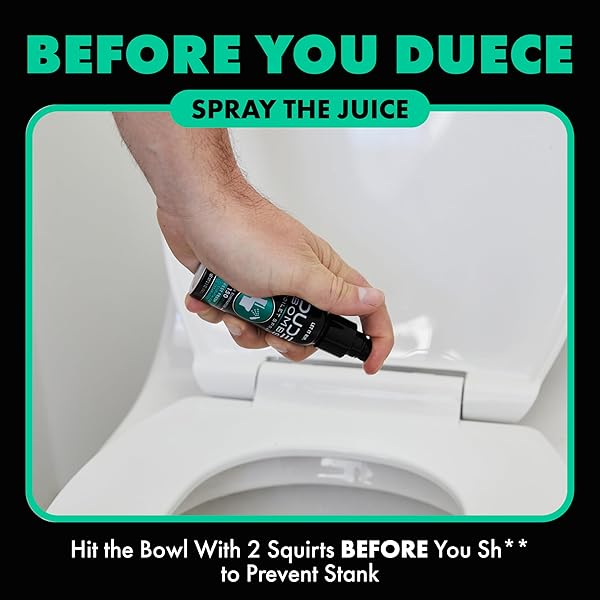 DUDE BOMBS – TOILET SPRAY – 2.5 OZ SPRAY BOTTLE – FOREST FRESH TOILET SPRAY WITH PINE AND CEDARWOOD ESSENTIAL OILS – STANK ELIMINATOR UP TO 150 DUMPS