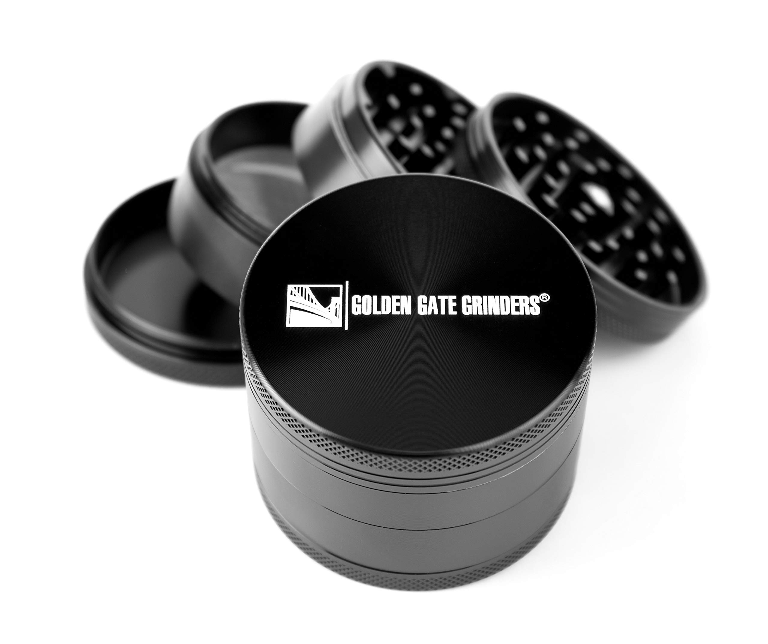 Golden Gate Grinders 1 Best Herb Grinder 2.5 Inch 4piece Anodized