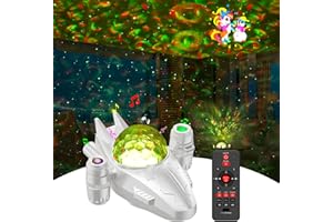 NINE SQUARE EGOU Galaxy Projector Star Projector for Bedroom, Star Projector Night Light for Kids with Timing Remote and Speaker, Galaxy Light Projector as Christmas or Birthday Gifts for Boys and Girls (White)