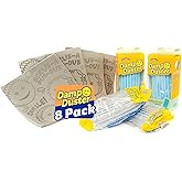Scrub Daddy Damp Duster Sponge & Towel Bundle - 4 Dusting Sponges & 4 Damp Duster Towels - Swipe & Polish Blinds, Baseboards,