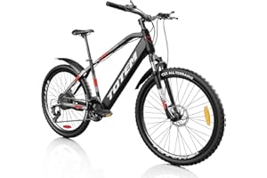 E-TOTEM Totem Electric Bike for Adults 27.5", 500W Motor, 48V 10.4Ah Removable Battery, Up to 20+ MPH & 50 Mile Range Mountain Bike, Front Fork Suspension and Dual Disc Brakes
