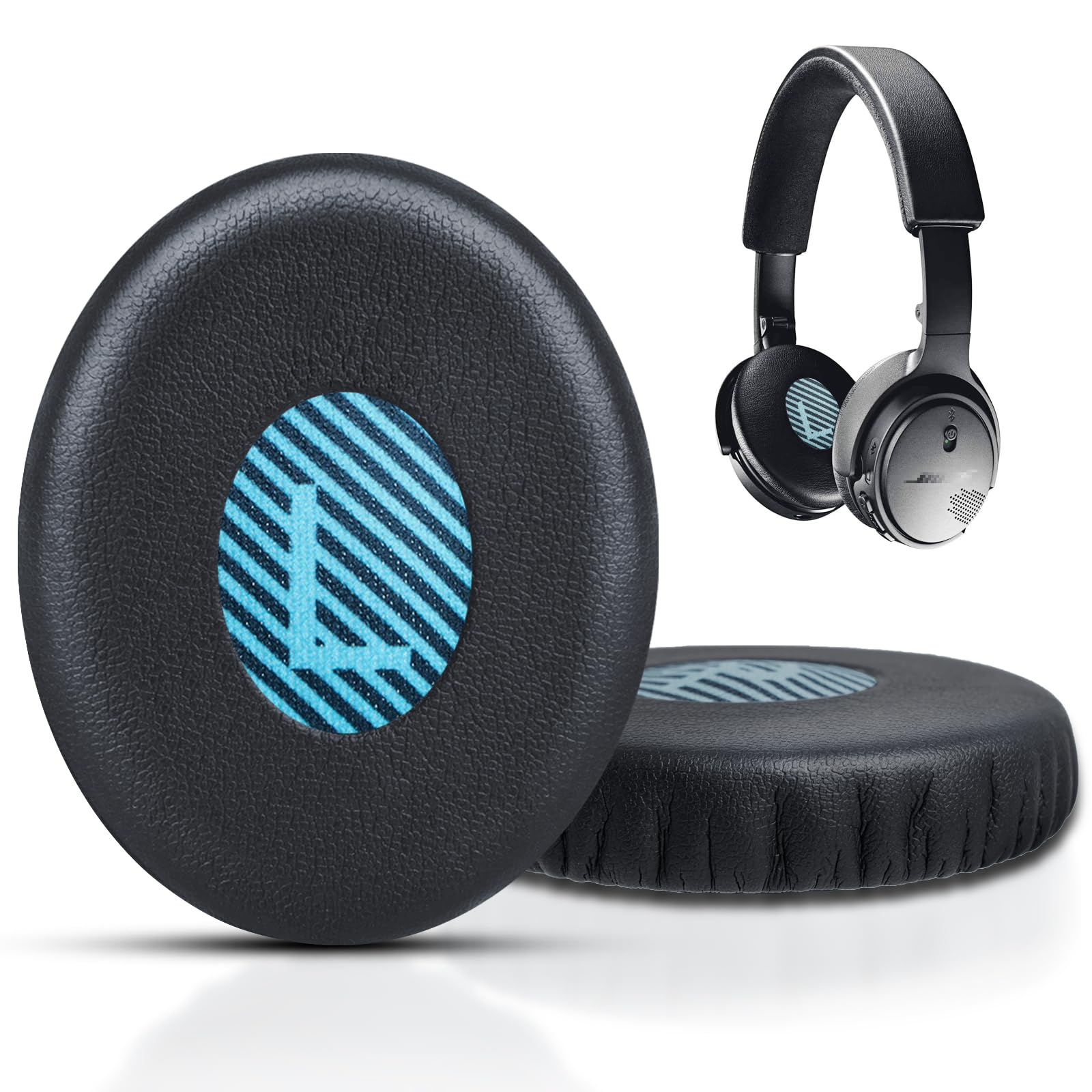 Photo 1 of Ear Pads Replacement for Bose On-Ear 2 Headphones, GVOEARS Ear Cushion Pad for Bose OE2 / OE2i / SoundTrue OE/SoundLink On-Ear Wireless Headphones, Durable & Longer Lasting (Blue Pad)