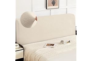 EFELIM Stretch Headboard Covers for Full Queen King Size Bed Headboard Slipcover, Thickened Bed Head Cover Anti Slip Headboard Dustproof Protector Cover (Beige,King:190-220cm/75-86.6'')