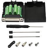 CERRXIAN DB25 Breakout Board, DB25 Female D-SUB Connector to DB25 Screw Wiring Solderless Terminal Module Breakout PCB Board 