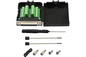 CERRXIAN DB25 Breakout Board, DB25 Female D-SUB Connector to DB25 Screw Wiring Solderless Terminal Module Breakout PCB Board 